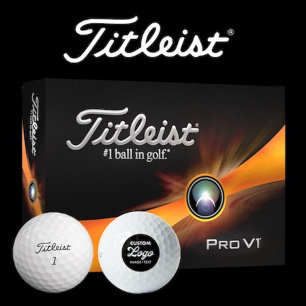 12 x balles de golf Titleist Pro V1 avec logo pers