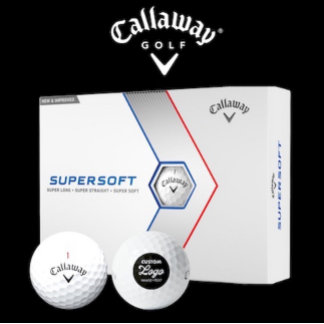 12 x Callaway Supersoft Custom Logo Golf Balls Golfballen