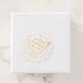 12 x Glanzende ECHT GOUDFOLIE Dank je WEL DOOPFEes Bedankjes Labels (Met doos)