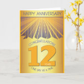 12 Year Sober Anniversary | Golden Ray 12 Step  Kaart (Gele Bloem)