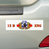 12B 3e ID 11e bataljon van technicus Bumpersticker (Op auto)