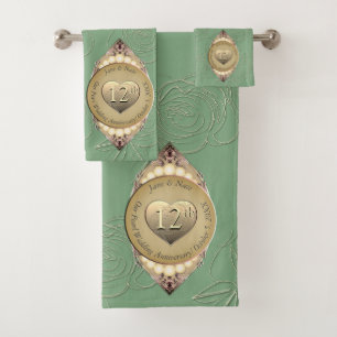 12e &30e Pearl Jubilea handdoek