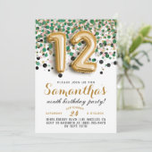 12e anniversaire Confetti Invitation (Debout devant)