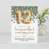 12e anniversaire Confetti Invitation (Debout devant)
