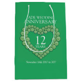 12e anniversaire du mariage jade sac cadeau photo (Devant)