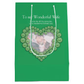 12e anniversaire du mariage jade sac cadeau photo (Dos)