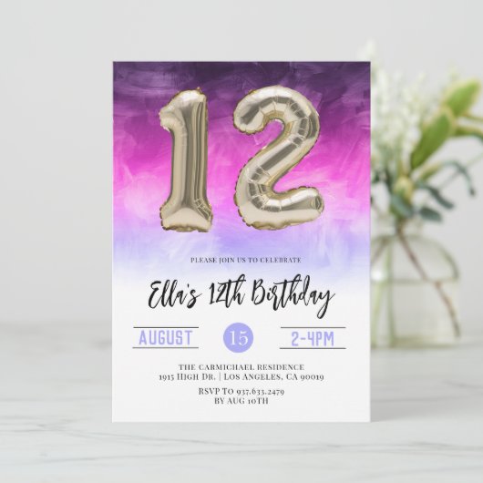 12e anniversaire Invitation de Gradient (Debout devant)