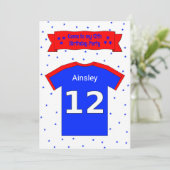 12e anniversaire invitation personnalisée à la fêt (Debout devant)