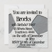 12e anniversaire Soccer thème Invitations (Dos)