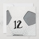 12e anniversaire Soccer thème Invitations (Devant)