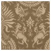 12e eeuw Damast met Dieren Stof (Close Up)