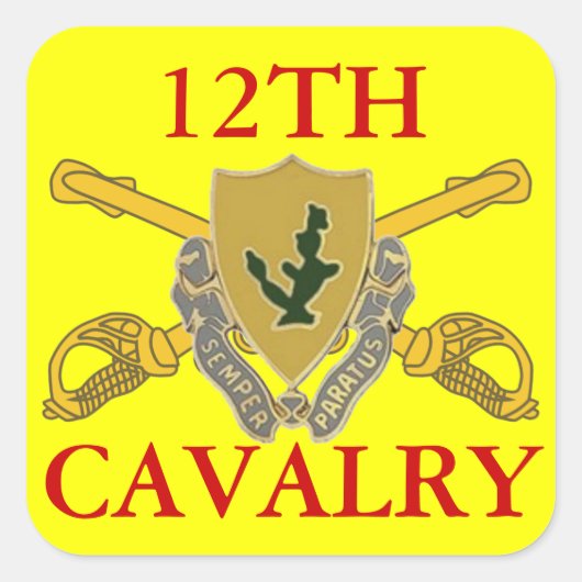 12E ÉTIQUETTES DE CAVALERIE (Devant)