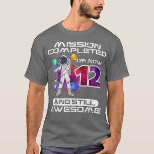 12e geboortedag Astronaut Space Lover 12 jaar oud T-shirt