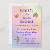 12e invitation de fête d'anniversaire (Dos)