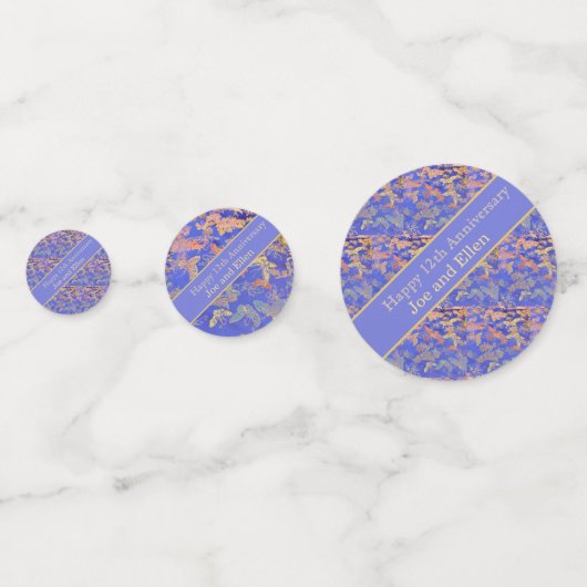 12e Jubileum, Jubileum zijde Confetti (Achterkanten)