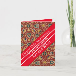 12e Jubileum, Jubileum zijde Kaart