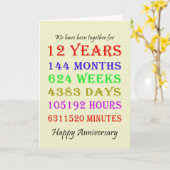 12e Jubileum-mijlpalenkaart Kaart (Gele Bloem)