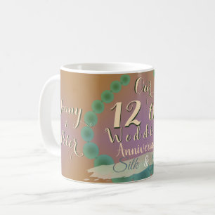 12e Jubileum  Zijde en koffie Mok