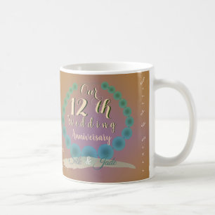 12e Jubileum  Zijde en koffie Mok