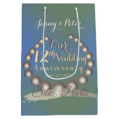 12e Jubileum zwarte parels Medium Cadeauzakje (Achterkant)