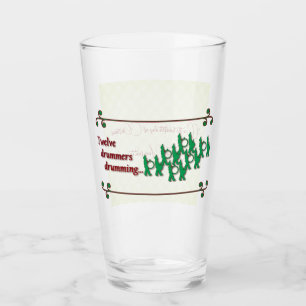 12e kerstdag-Twaalf trommelaars trommelen Glas
