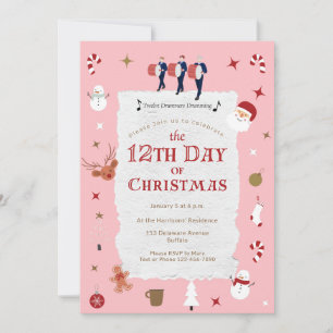 12e kerstdag Vintage Driekoningenfeest Kaart