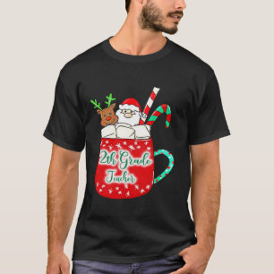 12e klas leraar Kerstmis Santa Candy Cane Rudo T-shirt