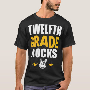 12e klas Rocks Terug naar School Music Teacher St T-shirt