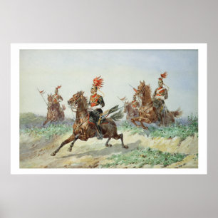 12e Koninklijke Lancers (m/c boven potlood verhoog Poster