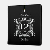 12e trouwdag zijzijde keramisch ornament (Links)