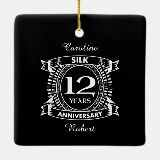 12e trouwdag zijzijde keramisch ornament (Achterkant)