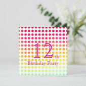 12e uitnodiging van de Birthday Party (Staand voorkant)