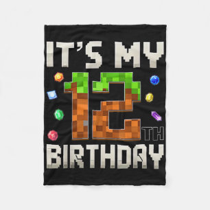 12e Verjaardag 12 Jaar Oude Verjaardag Jongen Game Fleece Deken