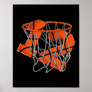 12e verjaardag Basketbal Kinder Poster