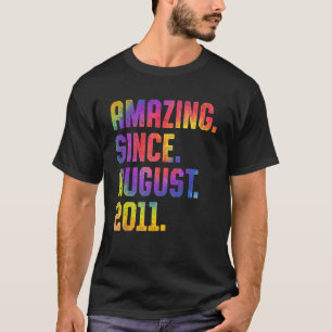 12e verjaardag das verf geweldig sinds augustus 20 t-shirt