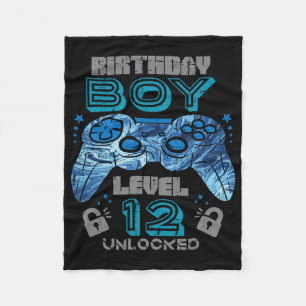 12e verjaardag Gamer Niveau 12 Ontgrendeld Videoga Fleece Deken