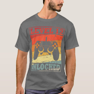 12e verjaardag Gamingheme Level 12 Ontgrendeld 12  T-shirt