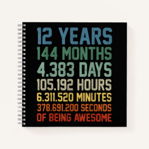  12e verjaardag Gift 12 jaar oud Notitieboek