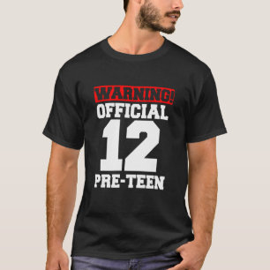 12e verjaardag Grappige pre-tiener 12 jaar oud T-shirt
