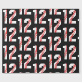 12e verjaardag honkbal groot nummer twaalf cadeaupapier (Vlak)