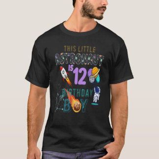 12e verjaardag, jongen Astronaut 12 T-shirt