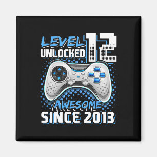 12e Verjaardag Jongen Level 12 Gamer 12 Jaar Video Magneet