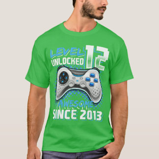 12e verjaardag jongen level 12 gamer 12 jaar video t-shirt