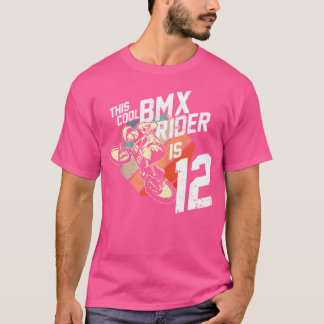 12e verjaardag jongens BMX Rider Fan T-shirt