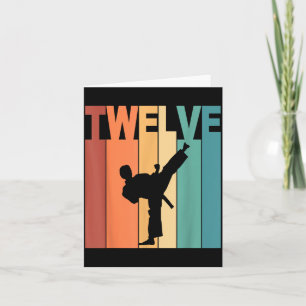 12e verjaardag Karate Taekwondo Thema 12 Jaar Oud Kaart