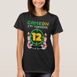 12e Verjaardag Laser Label Verjaardagsspel op I'm T-shirt