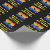 12e verjaardag: Leuke, kleurrijke regenboog geïnsp Cadeaupapier (Hoek)