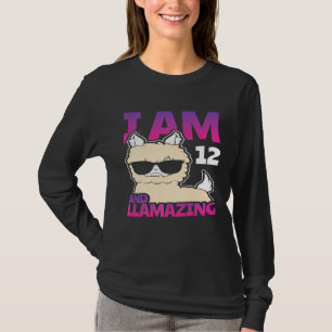 12e verjaardag Llama 12 jaar oud Geweldige sinds 2 T-shirt