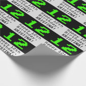 12e verjaardag - Nerdy / Geeky Style "12" en naam Cadeaupapier (Hoek)