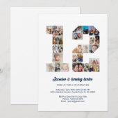 12e verjaardag nummer 12 aangepaste foto collage kaart (Voorkant / Achterkant)